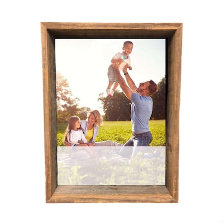 Homeroots 12 x 12 in. Rustic Gray Wood Shadow Box Picture Frame 386488